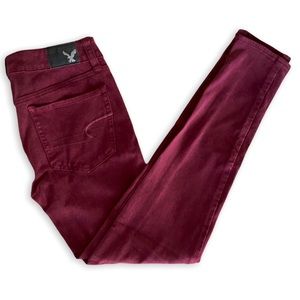 AMERICAN EAGLE Maroon Jeggings